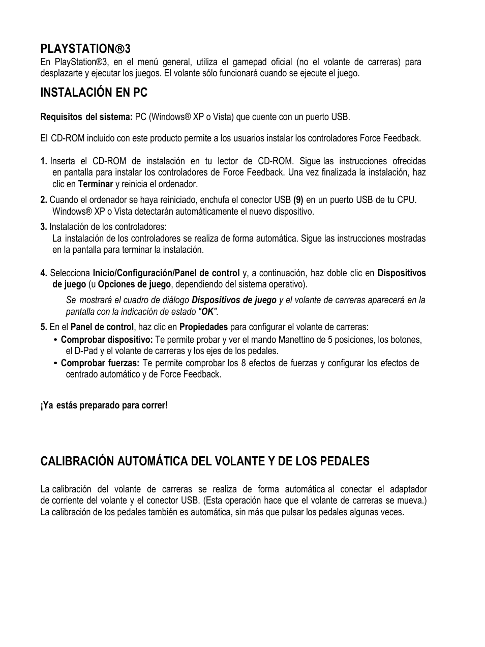 Playstation  3, Instalación en pc | Thrustmaster F430 FFB User Manual | Page 65 / 147