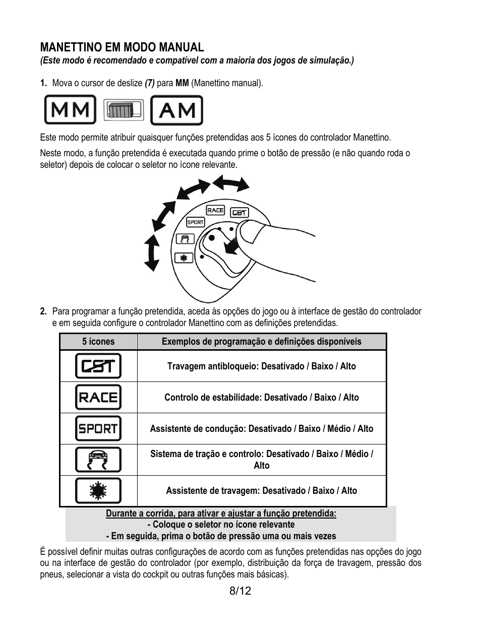 Manettino em modo manual | Thrustmaster F430 FFB User Manual | Page 81 / 147