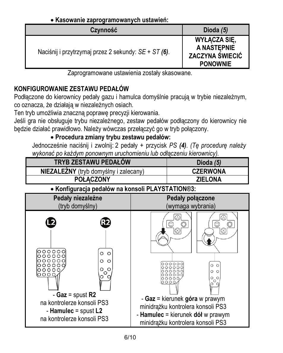 Konfigurowanie zestawu pedałów | Thrustmaster Ferrari Challenge PC-PS3 User Manual | Page 107 / 121
