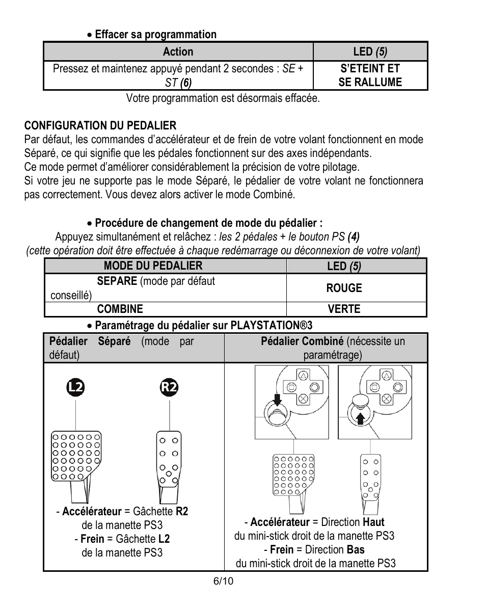 Configuration du pedalier | Thrustmaster Ferrari Challenge PC-PS3 User Manual | Page 17 / 121
