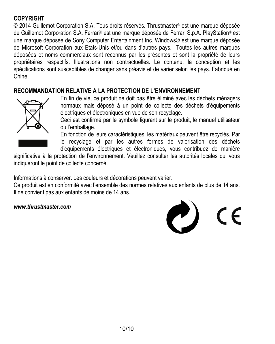 Thrustmaster Ferrari Challenge PC-PS3 User Manual | Page 21 / 121