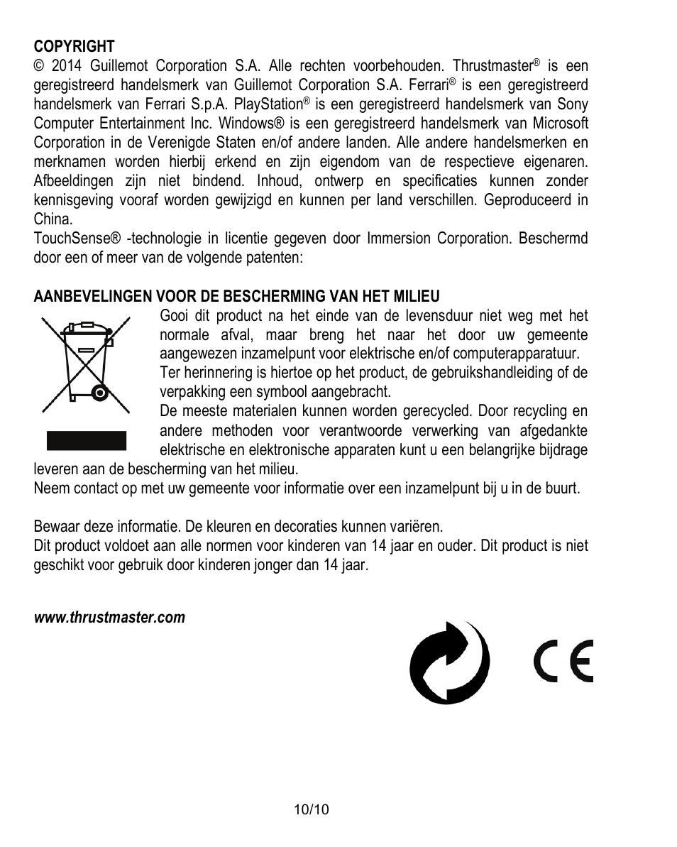 Thrustmaster Ferrari Challenge PC-PS3 User Manual | Page 41 / 121