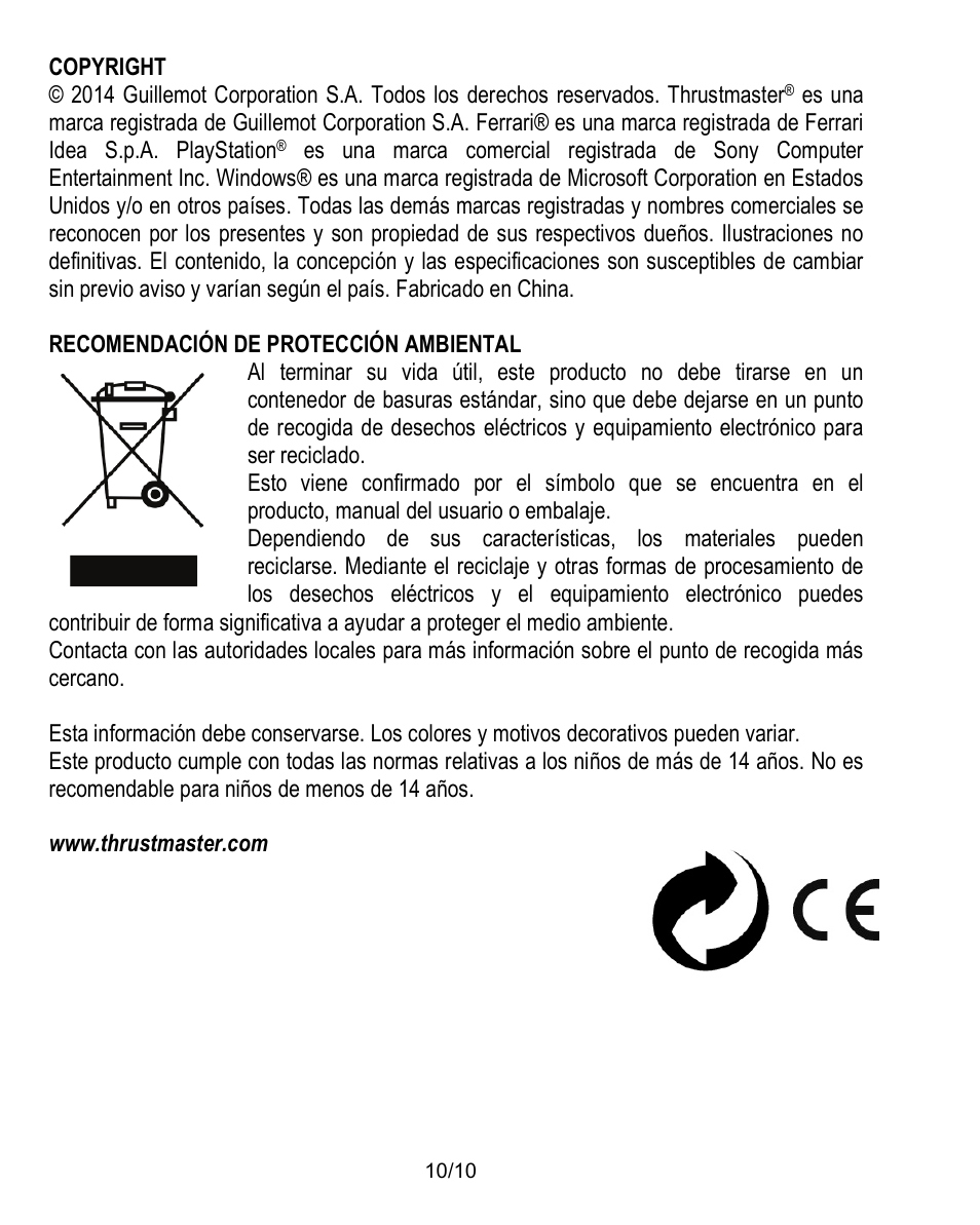 Thrustmaster Ferrari Challenge PC-PS3 User Manual | Page 61 / 121