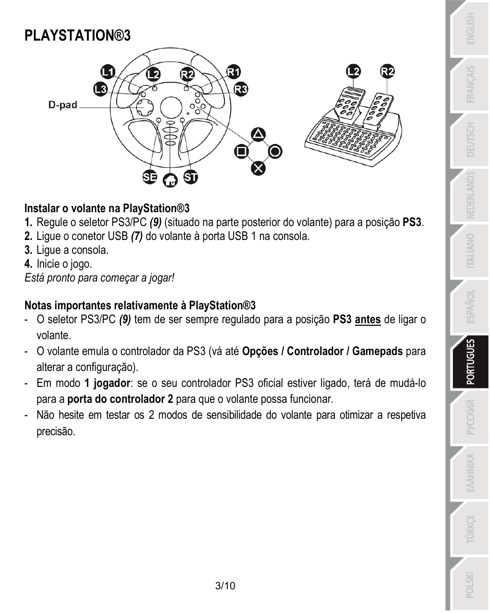 Playstation®3 | Thrustmaster Ferrari Challenge PC-PS3 User Manual | Page 64 / 121
