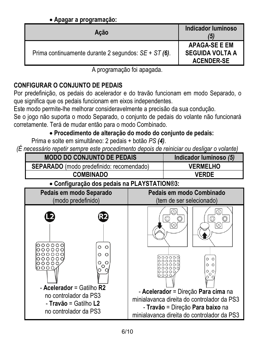 Configurar o conjunto de pedais | Thrustmaster Ferrari Challenge PC-PS3 User Manual | Page 67 / 121