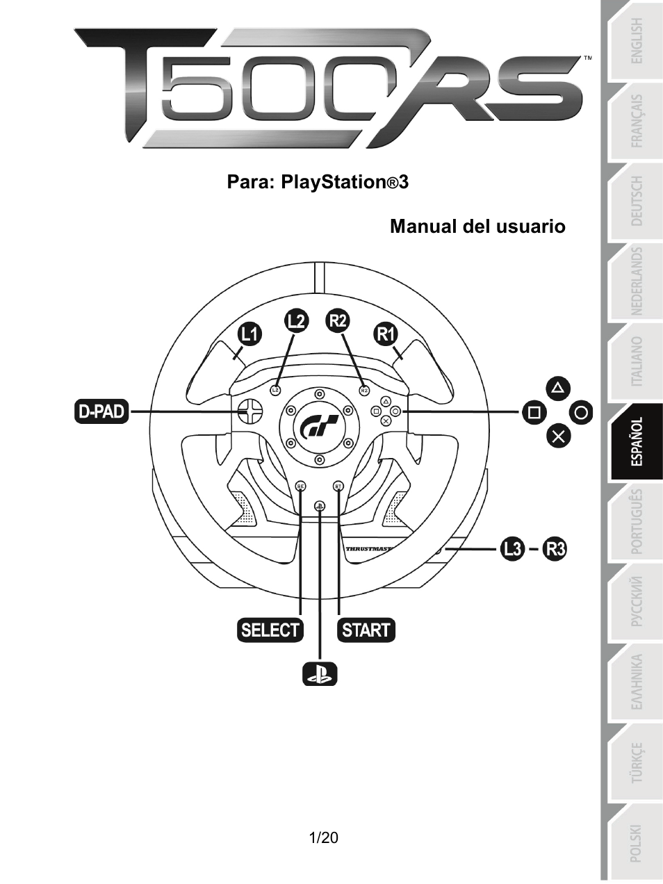 06_spa_t500_rs, Español | Thrustmaster Ferrari F1 RS User Manual | Page 102 / 485