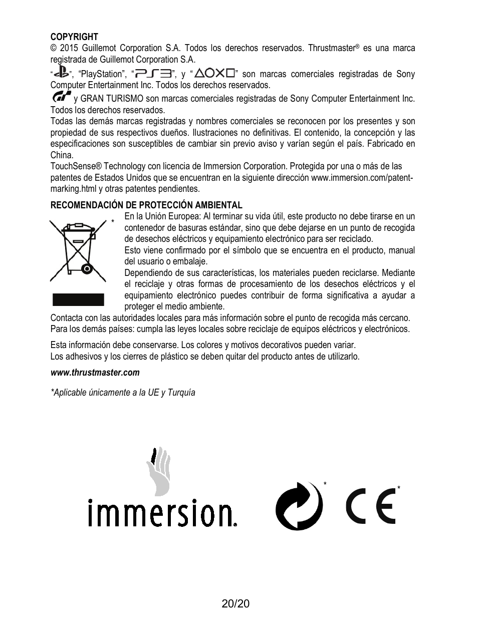 Thrustmaster Ferrari F1 RS User Manual | Page 121 / 485