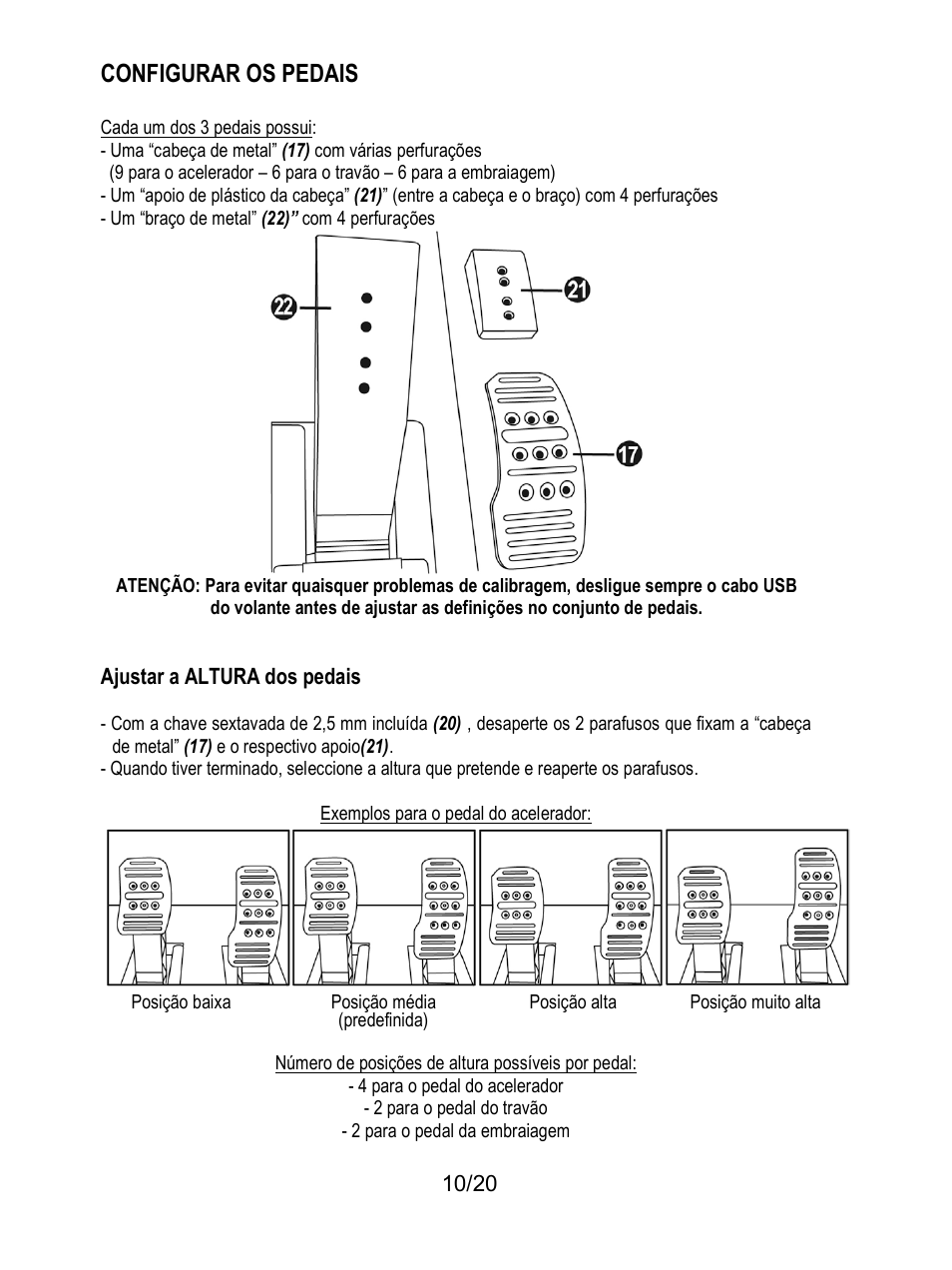 Configurar os pedais | Thrustmaster Ferrari F1 RS User Manual | Page 131 / 485