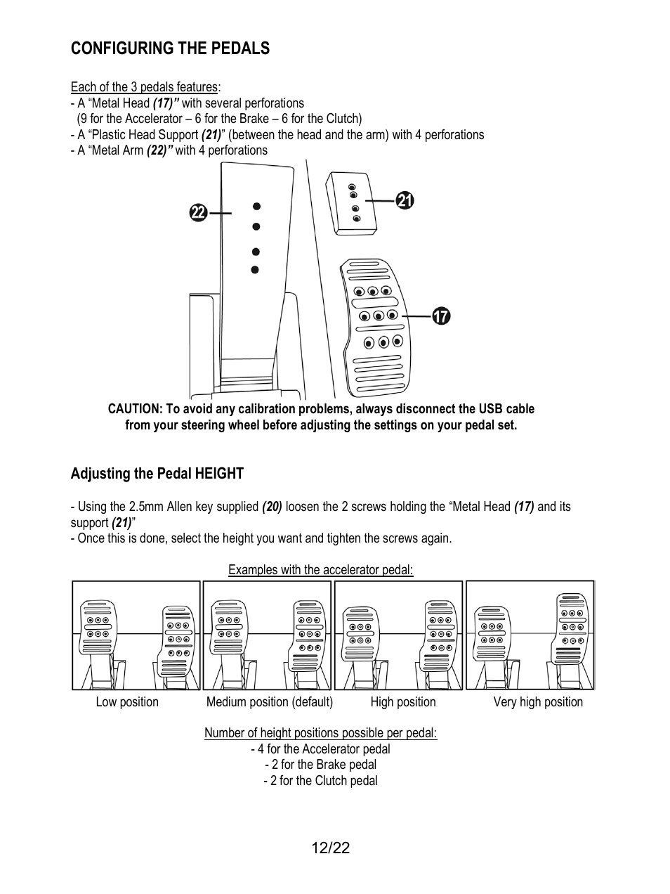 Configuring the pedals | Thrustmaster Ferrari F1 RS User Manual | Page 253 / 485