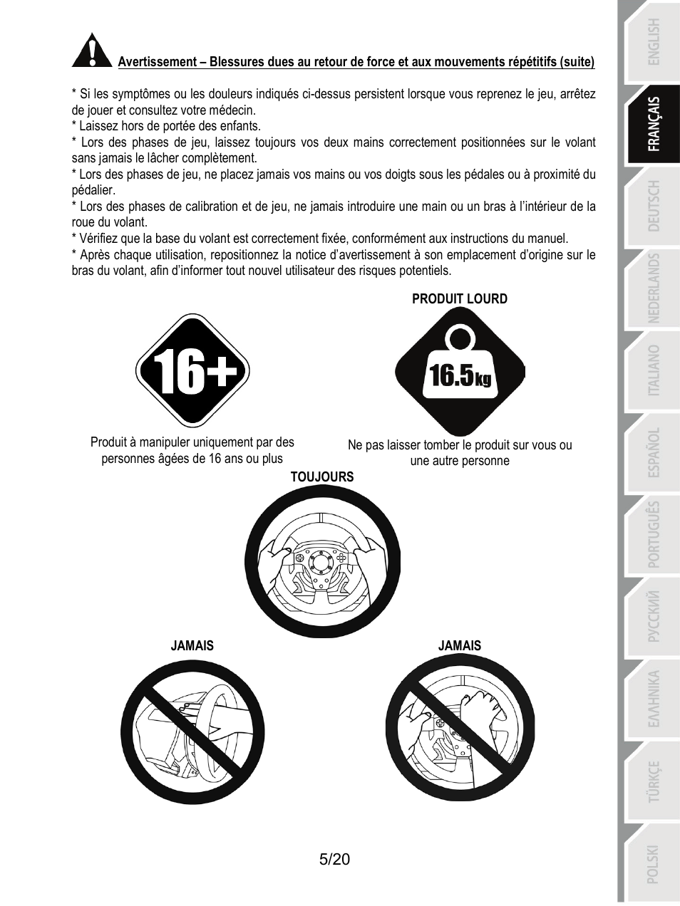Thrustmaster Ferrari F1 RS User Manual | Page 26 / 485