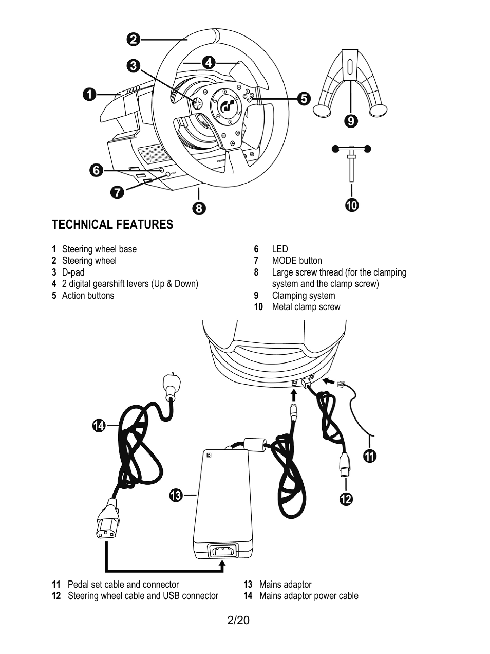 Technical features | Thrustmaster Ferrari F1 RS User Manual | Page 3 / 485