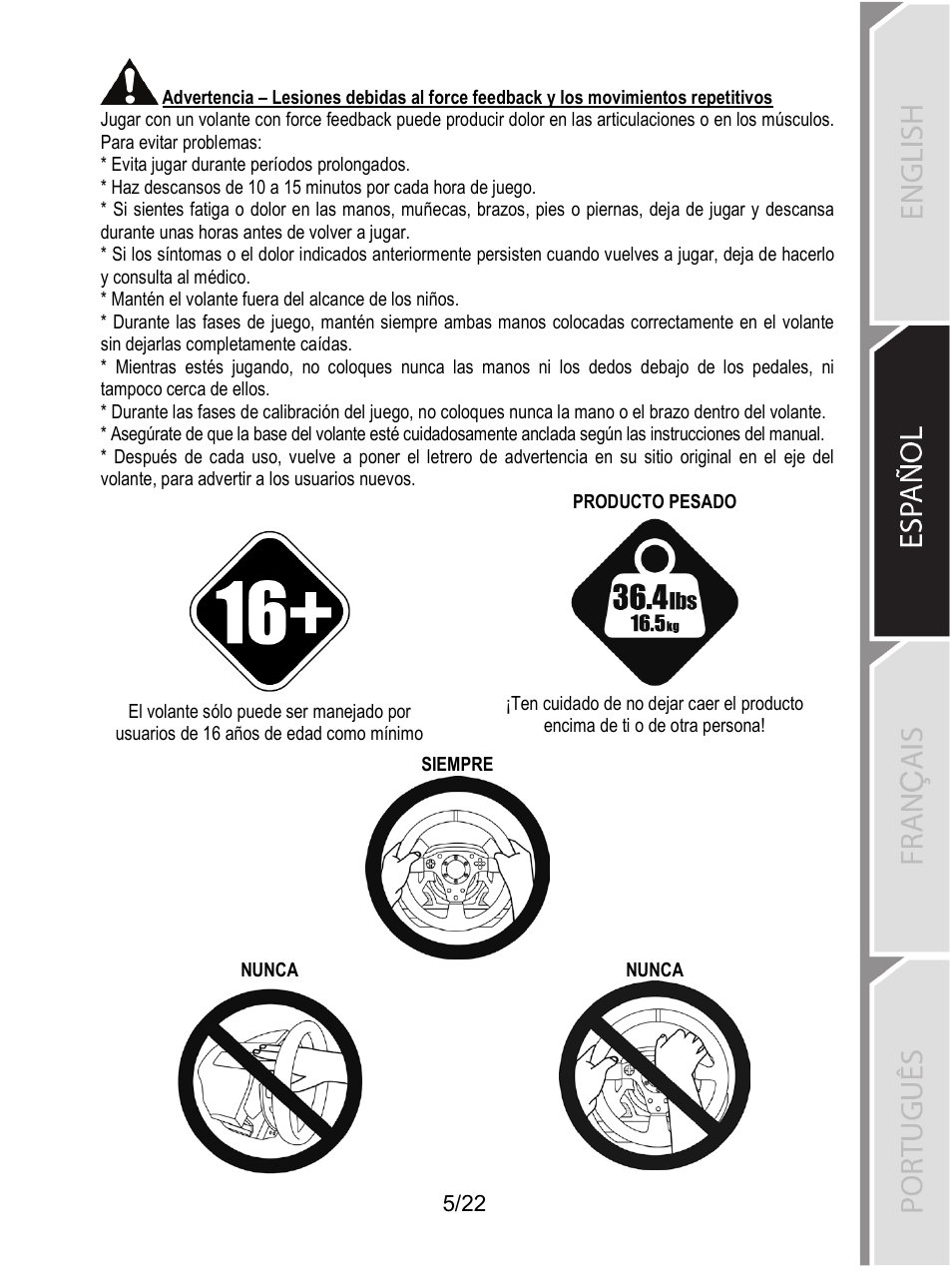 Thrustmaster Ferrari F1 RS User Manual | Page 334 / 485