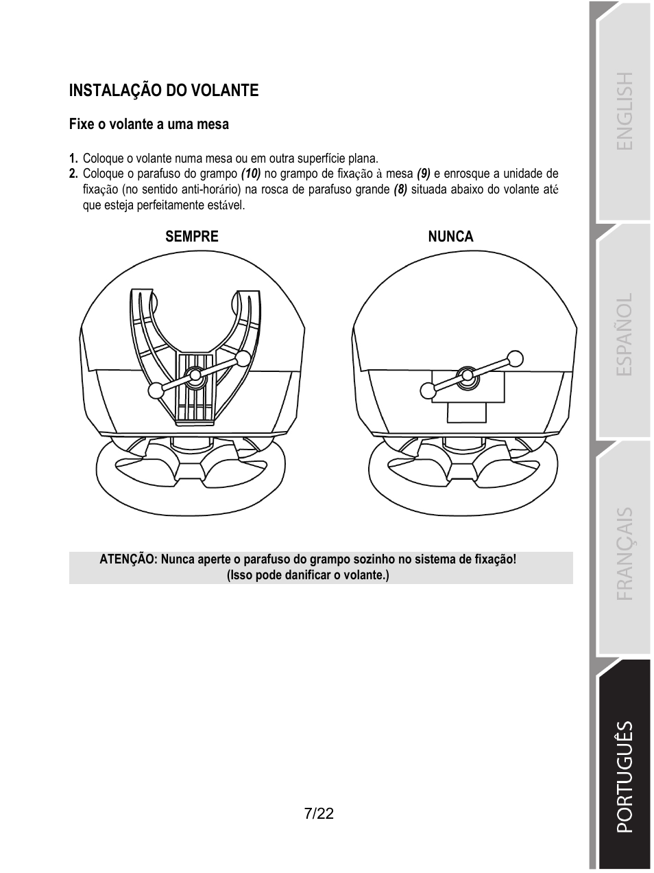 Instalação do volante | Thrustmaster Ferrari F1 RS User Manual | Page 358 / 485