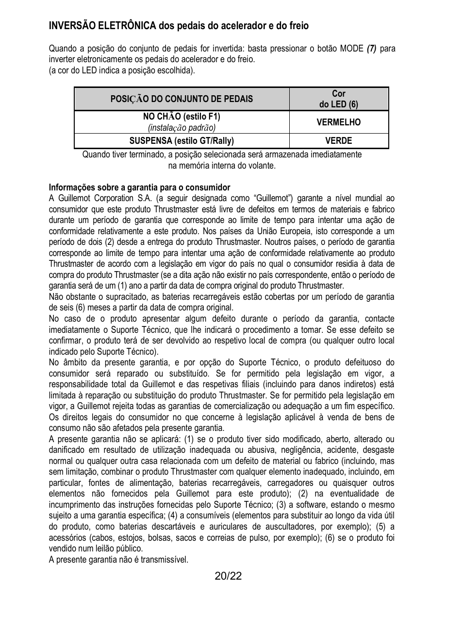 Informações sobre a garantia para o consumidor | Thrustmaster Ferrari F1 RS User Manual | Page 371 / 485