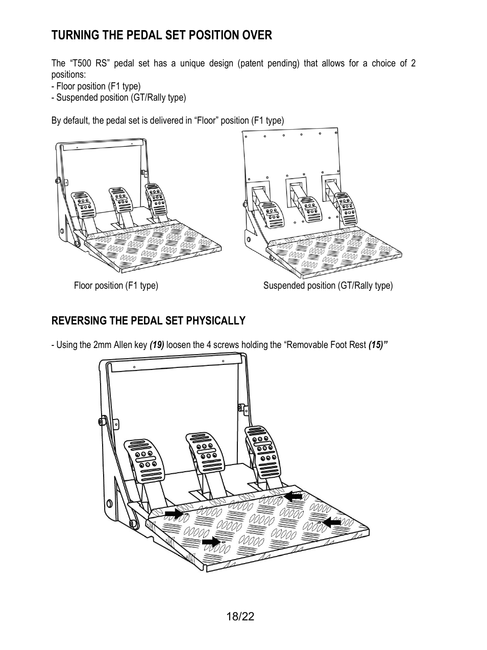 Turning the pedal set position over | Thrustmaster Ferrari F1 RS User Manual | Page 437 / 485