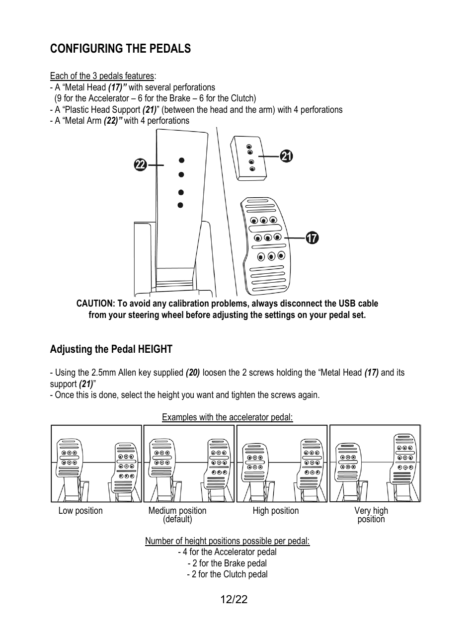 Configuring the pedals | Thrustmaster Ferrari F1 RS User Manual | Page 475 / 485