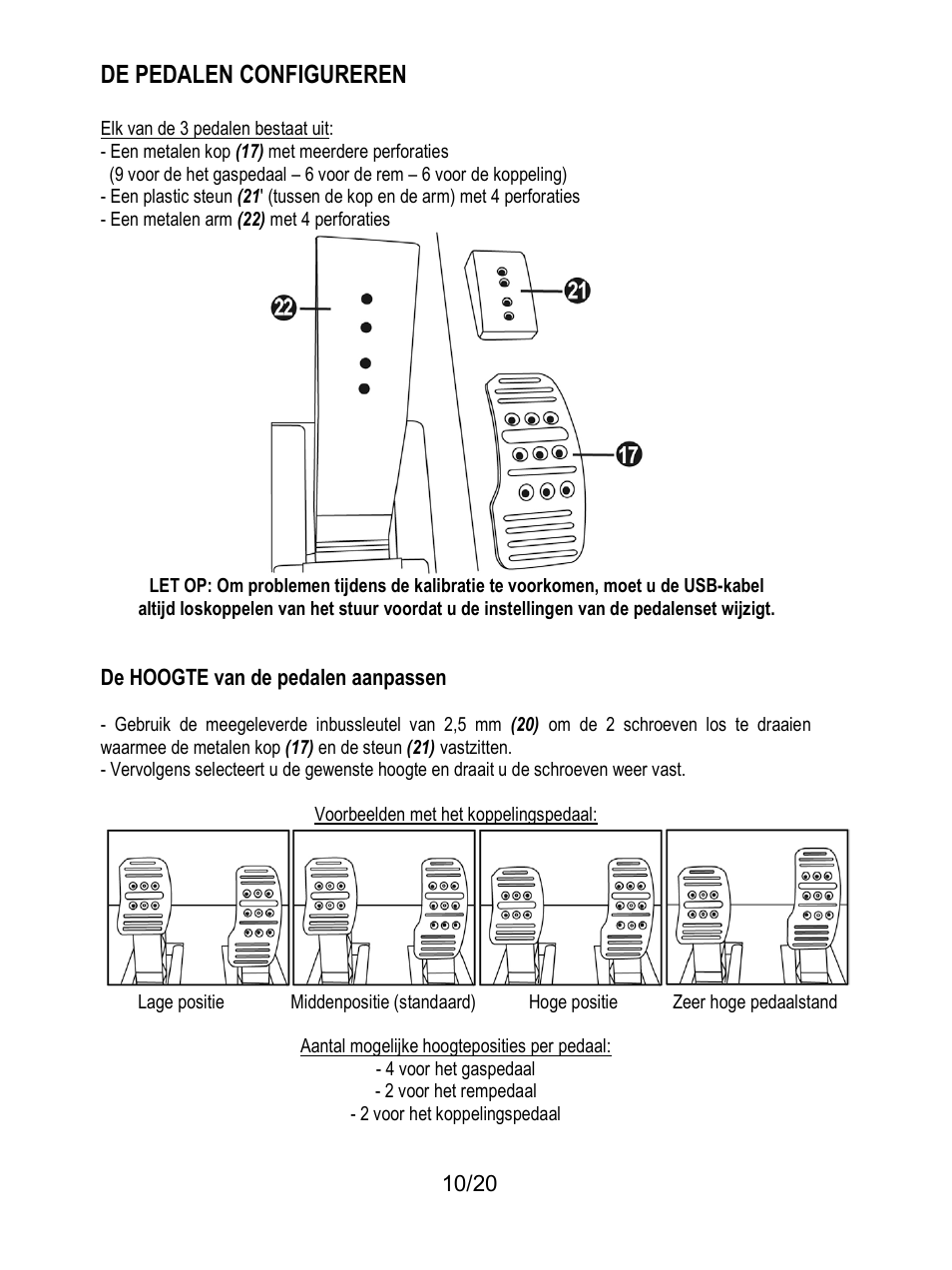 De pedalen configureren | Thrustmaster Ferrari F1 RS User Manual | Page 71 / 485