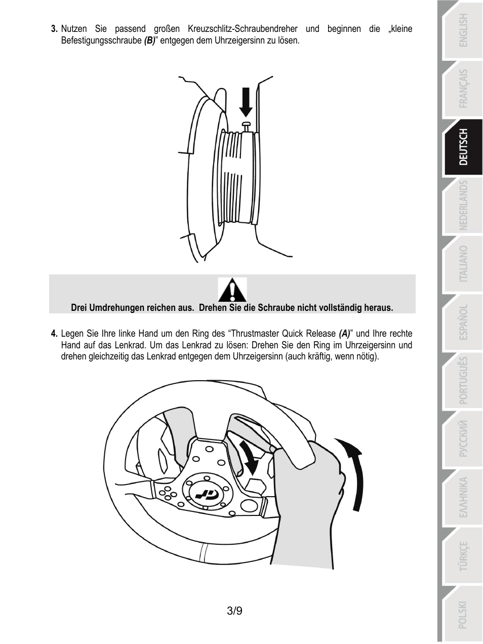 Thrustmaster Ferrari F1 RS User Manual | Page 22 / 110