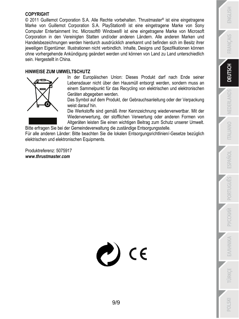 Thrustmaster Ferrari F1 RS User Manual | Page 28 / 110