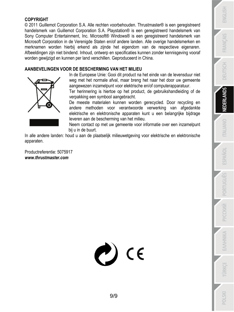 Thrustmaster Ferrari F1 RS User Manual | Page 37 / 110