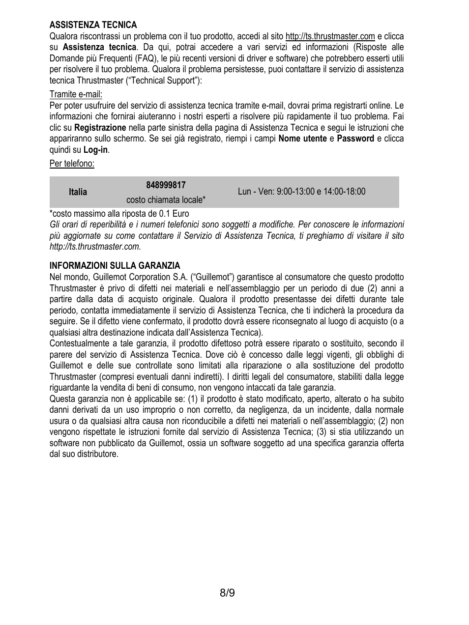 Thrustmaster Ferrari F1 RS User Manual | Page 45 / 110