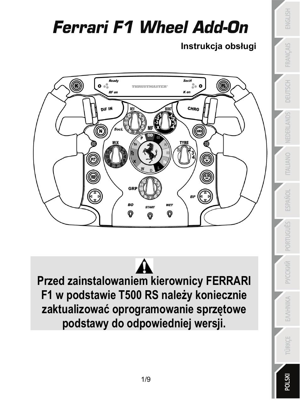 Pol_ferrari f1 wheel add-on | Thrustmaster Ferrari F1 RS User Manual | Page 92 / 110