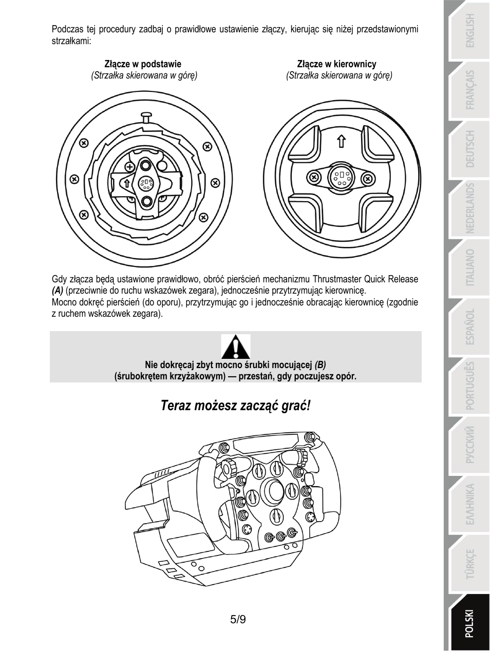 Teraz możesz zacząć grać | Thrustmaster Ferrari F1 RS User Manual | Page 96 / 110