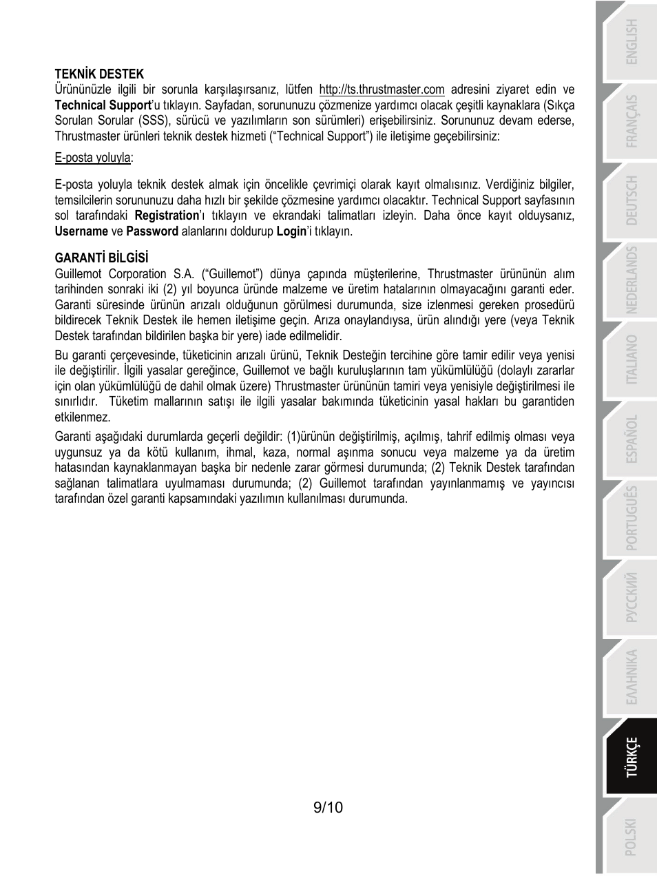 Thrustmaster Ferrari GT Experience User Manual | Page 100 / 124