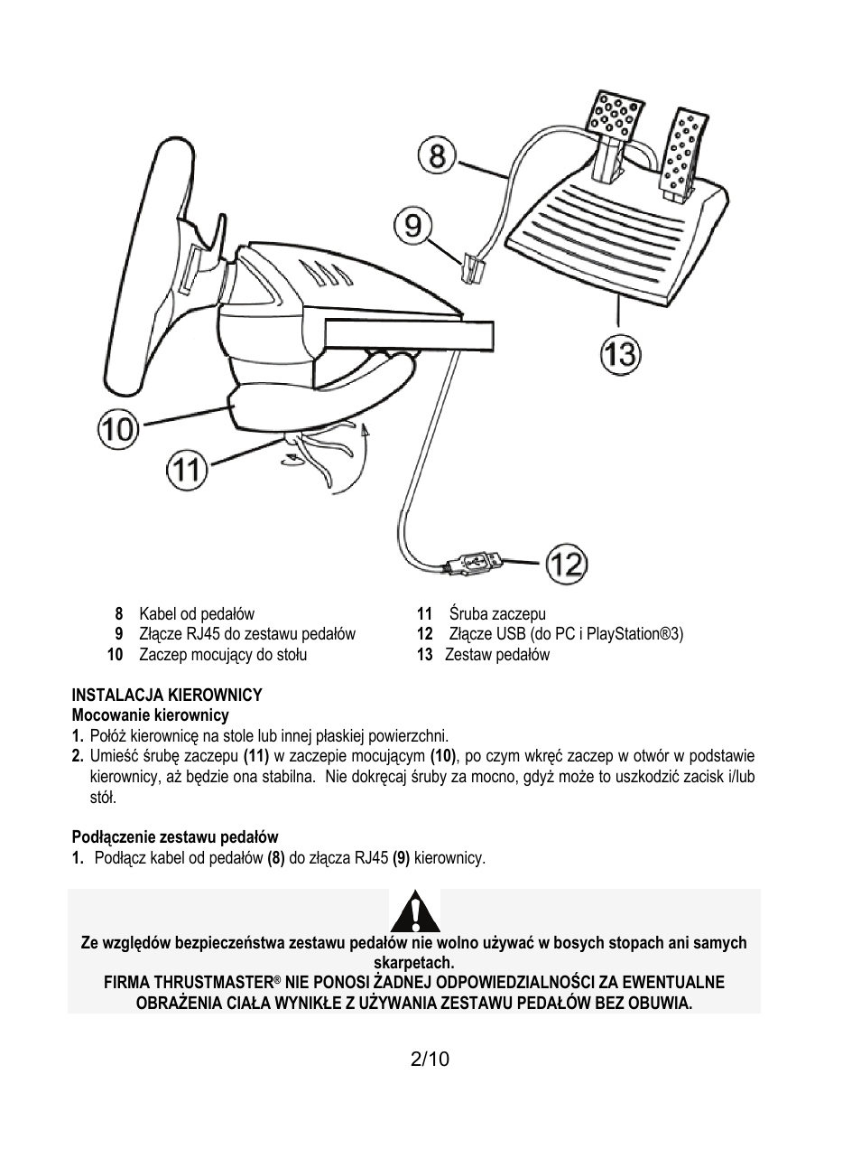 Instalacja kierownicy | Thrustmaster Ferrari GT Experience User Manual | Page 103 / 124