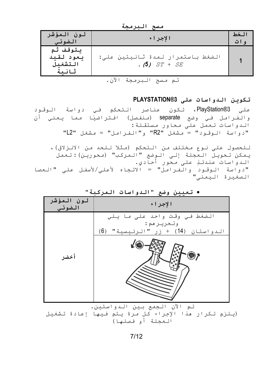 تكوين الدواسات على playstation®3 | Thrustmaster Ferrari GT Experience User Manual | Page 118 / 124