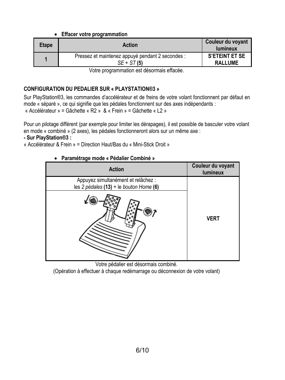 Configuration du pedalier sur « playstation®3 | Thrustmaster Ferrari GT Experience User Manual | Page 17 / 124