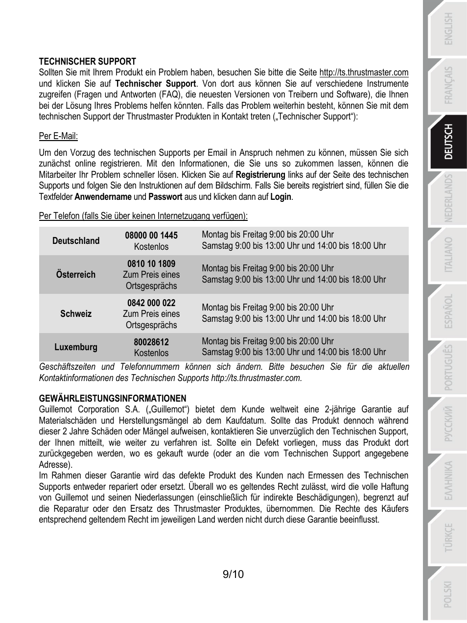 Thrustmaster Ferrari GT Experience User Manual | Page 30 / 124