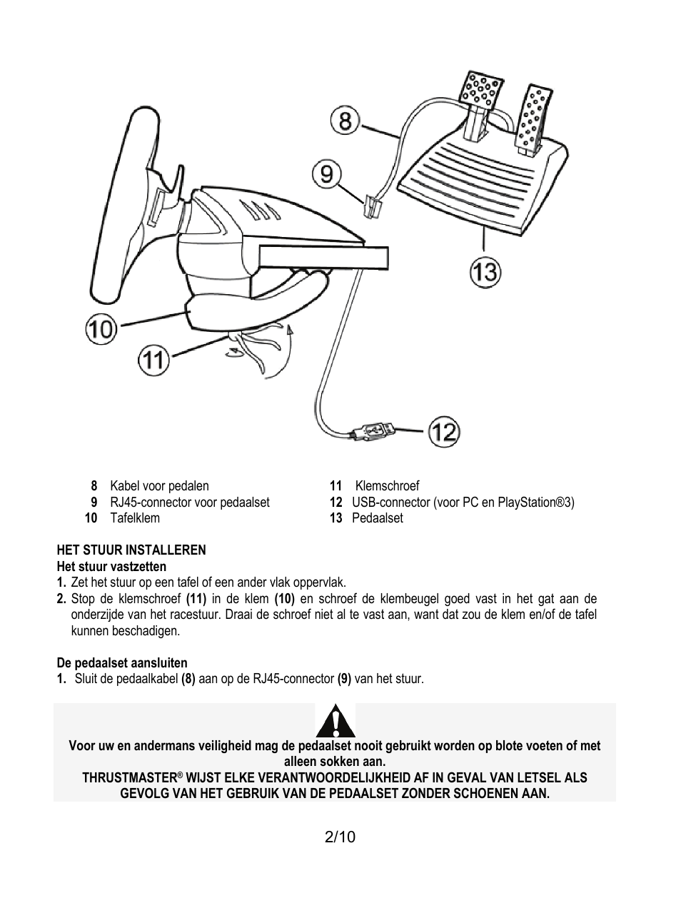 Het stuur installeren | Thrustmaster Ferrari GT Experience User Manual | Page 33 / 124