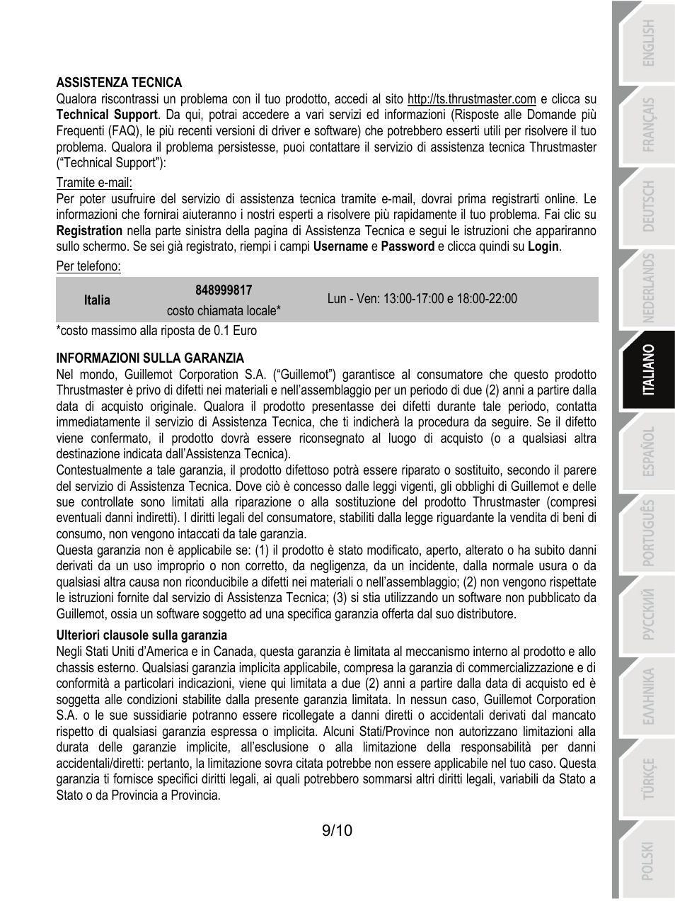 Thrustmaster Ferrari GT Experience User Manual | Page 50 / 124