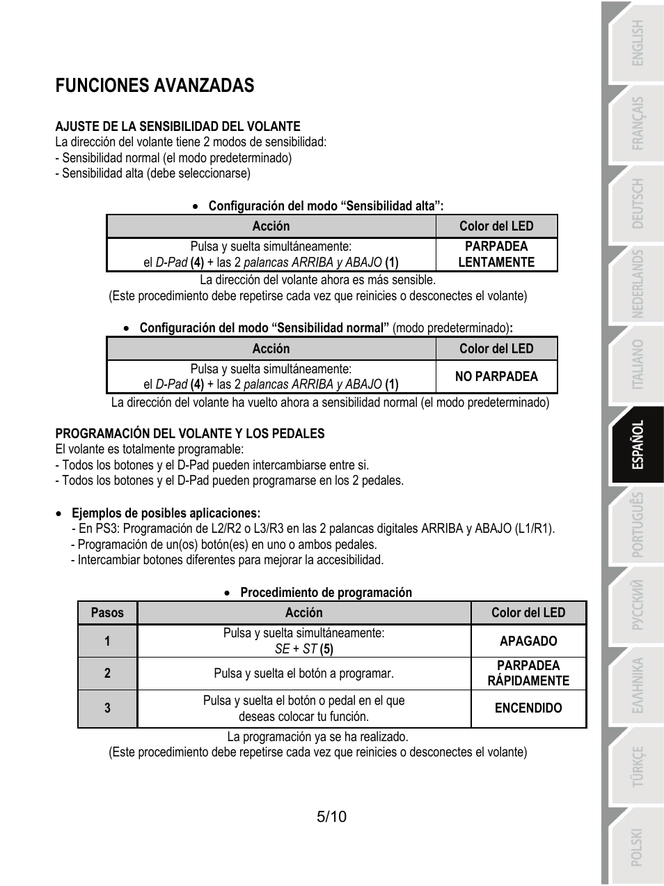 Funciones avanzadas | Thrustmaster Ferrari GT Experience User Manual | Page 56 / 124