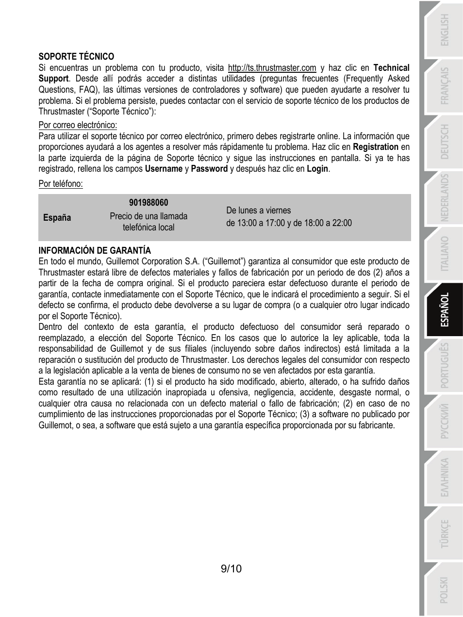 Thrustmaster Ferrari GT Experience User Manual | Page 60 / 124