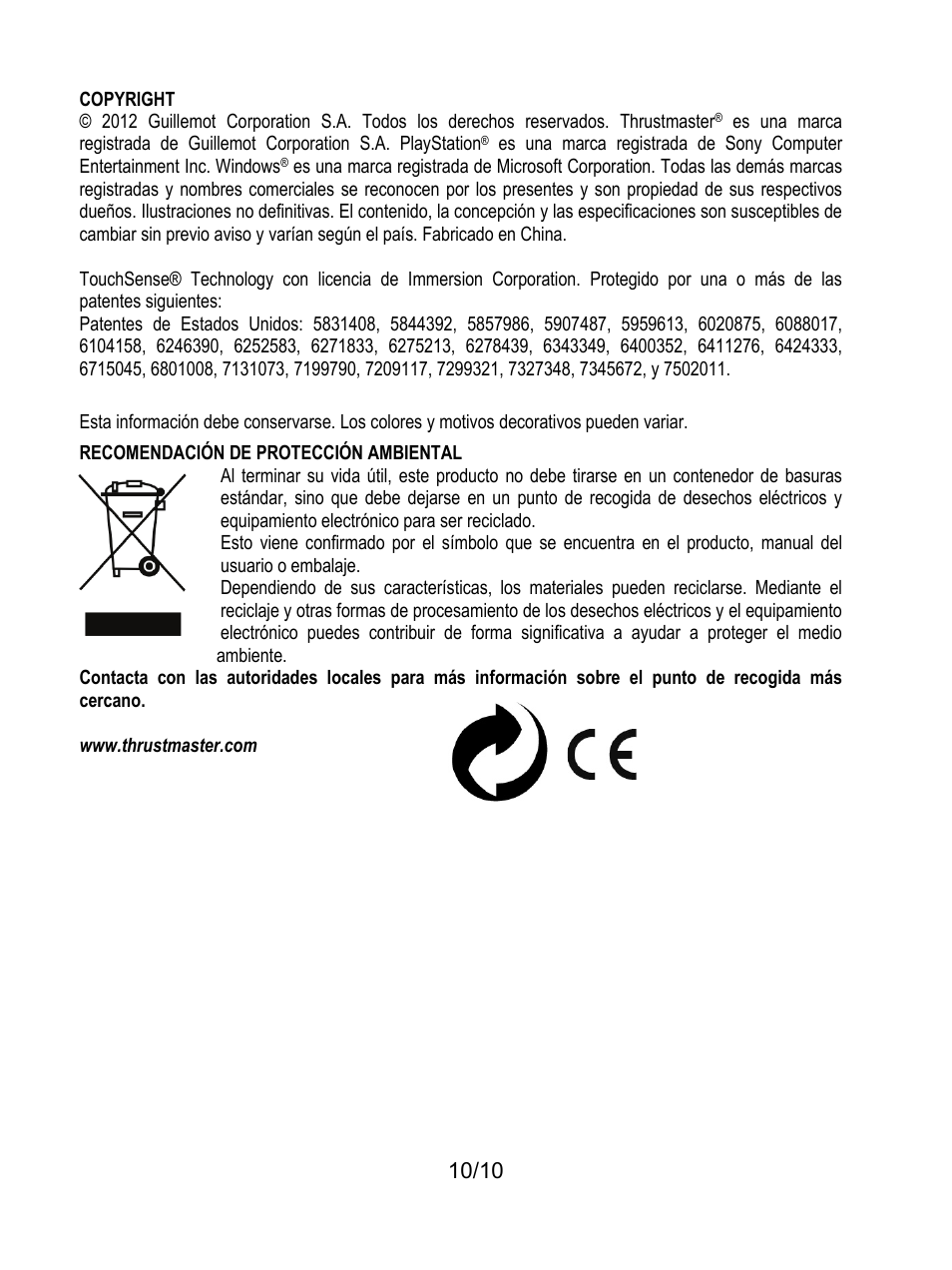 Thrustmaster Ferrari GT Experience User Manual | Page 61 / 124