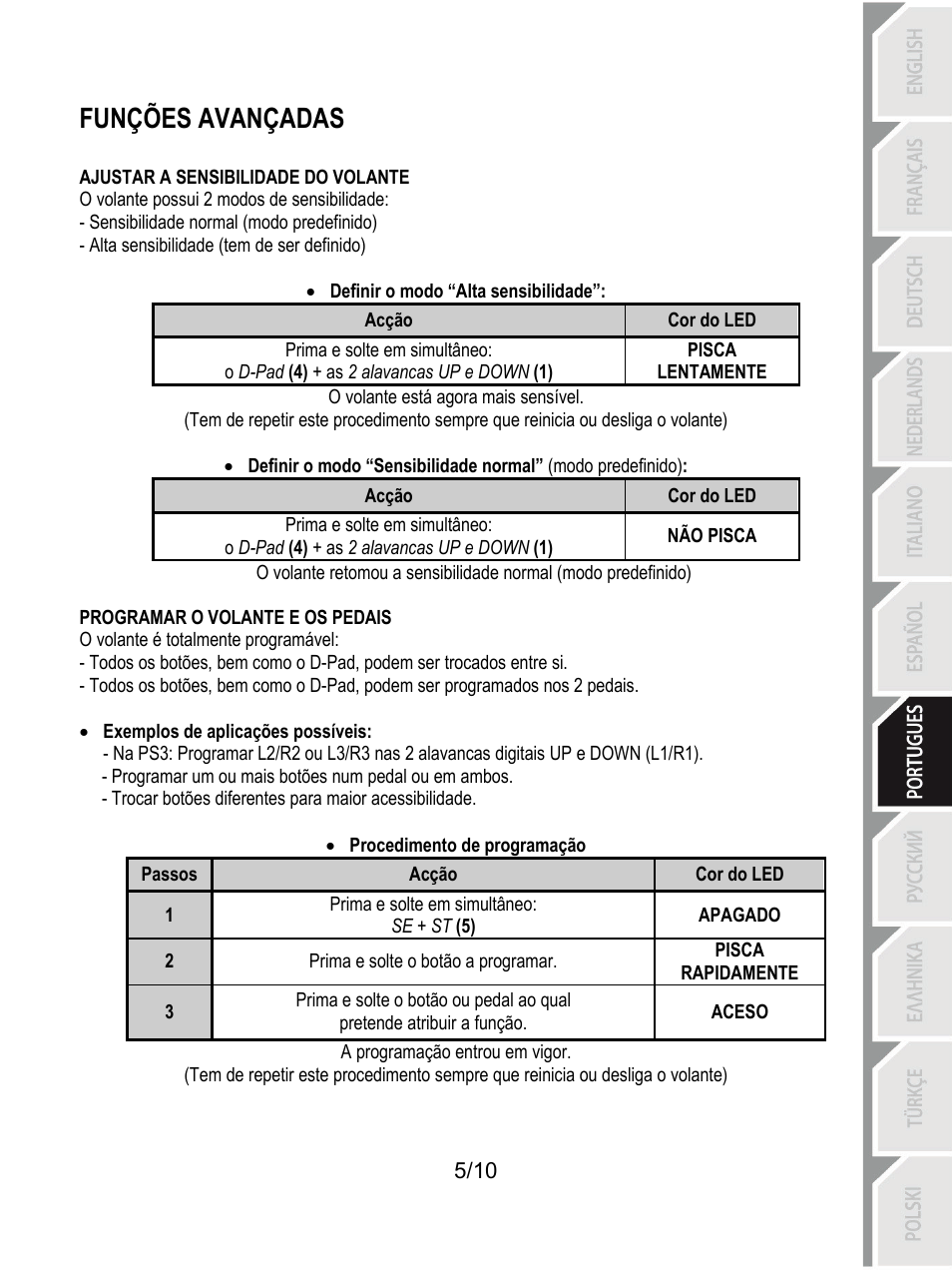 Funções avançadas | Thrustmaster Ferrari GT Experience User Manual | Page 66 / 124