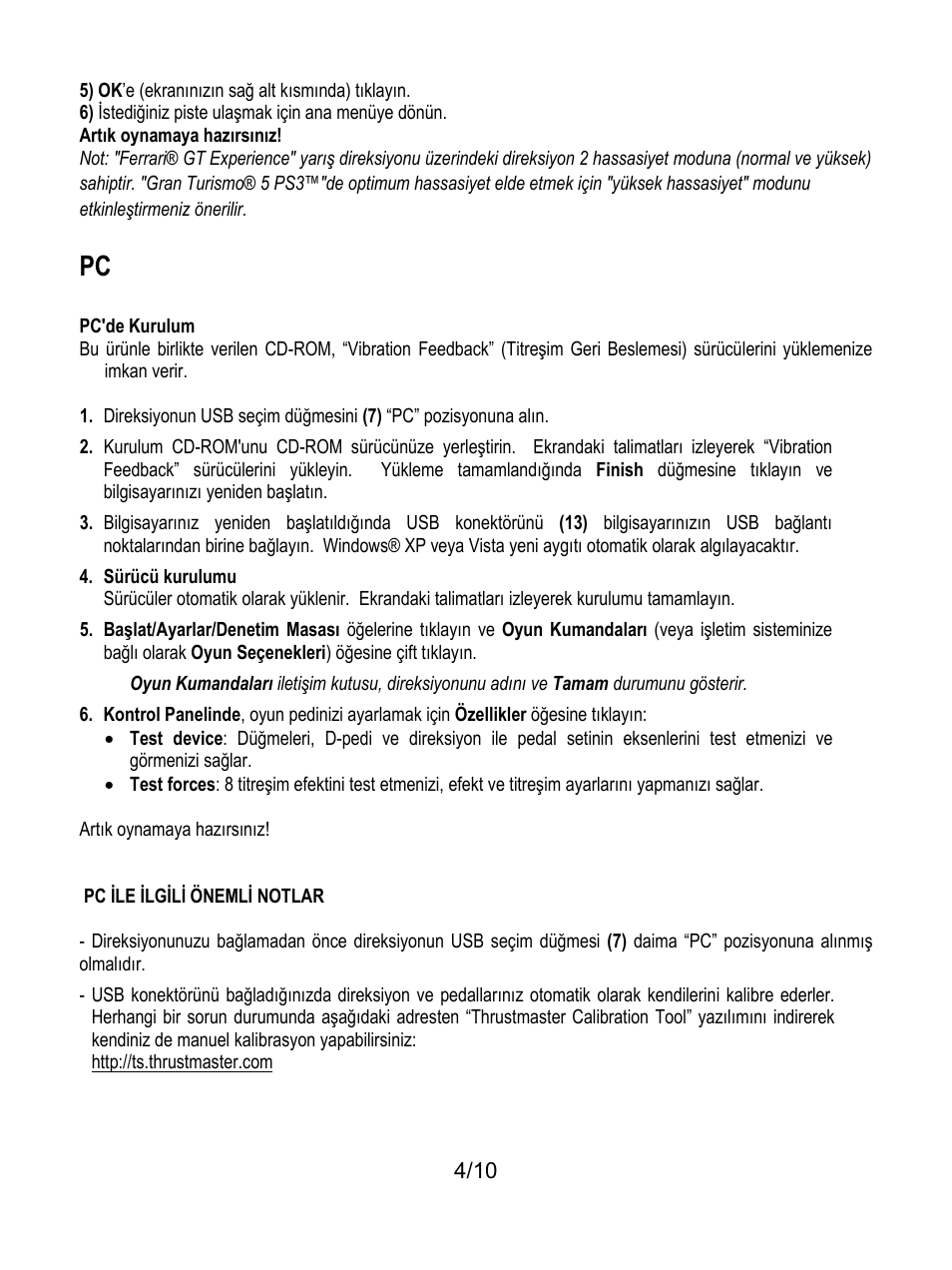 Thrustmaster Ferrari GT Experience User Manual | Page 95 / 124