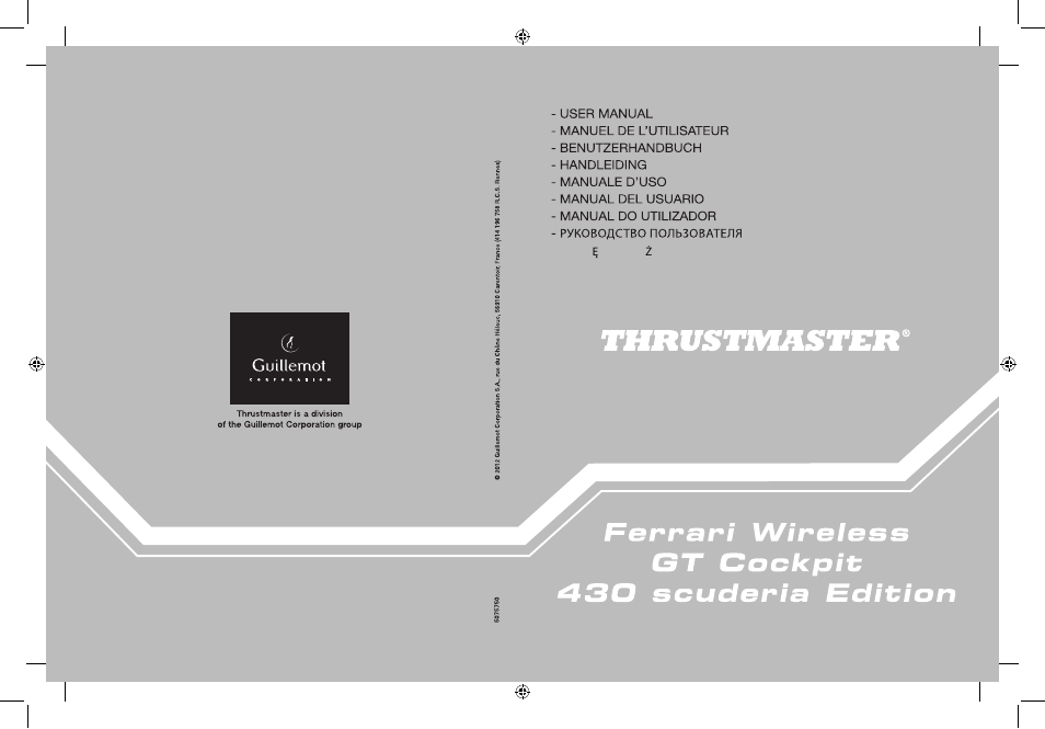 Thrustmaster Ferrari Wireless F430 Cockpit User Manual | 182 pages