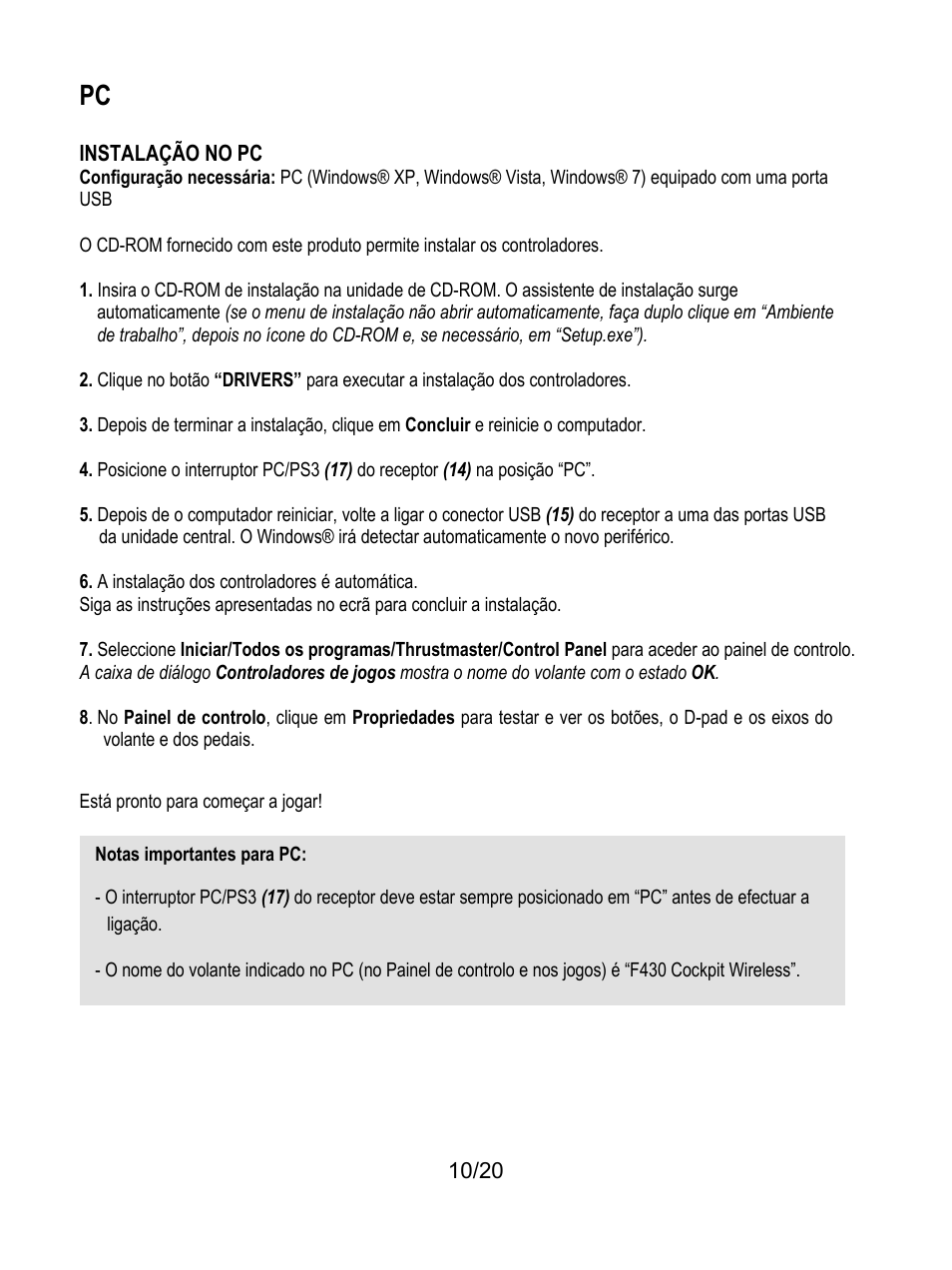Thrustmaster Ferrari Wireless F430 Cockpit User Manual | Page 131 / 182
