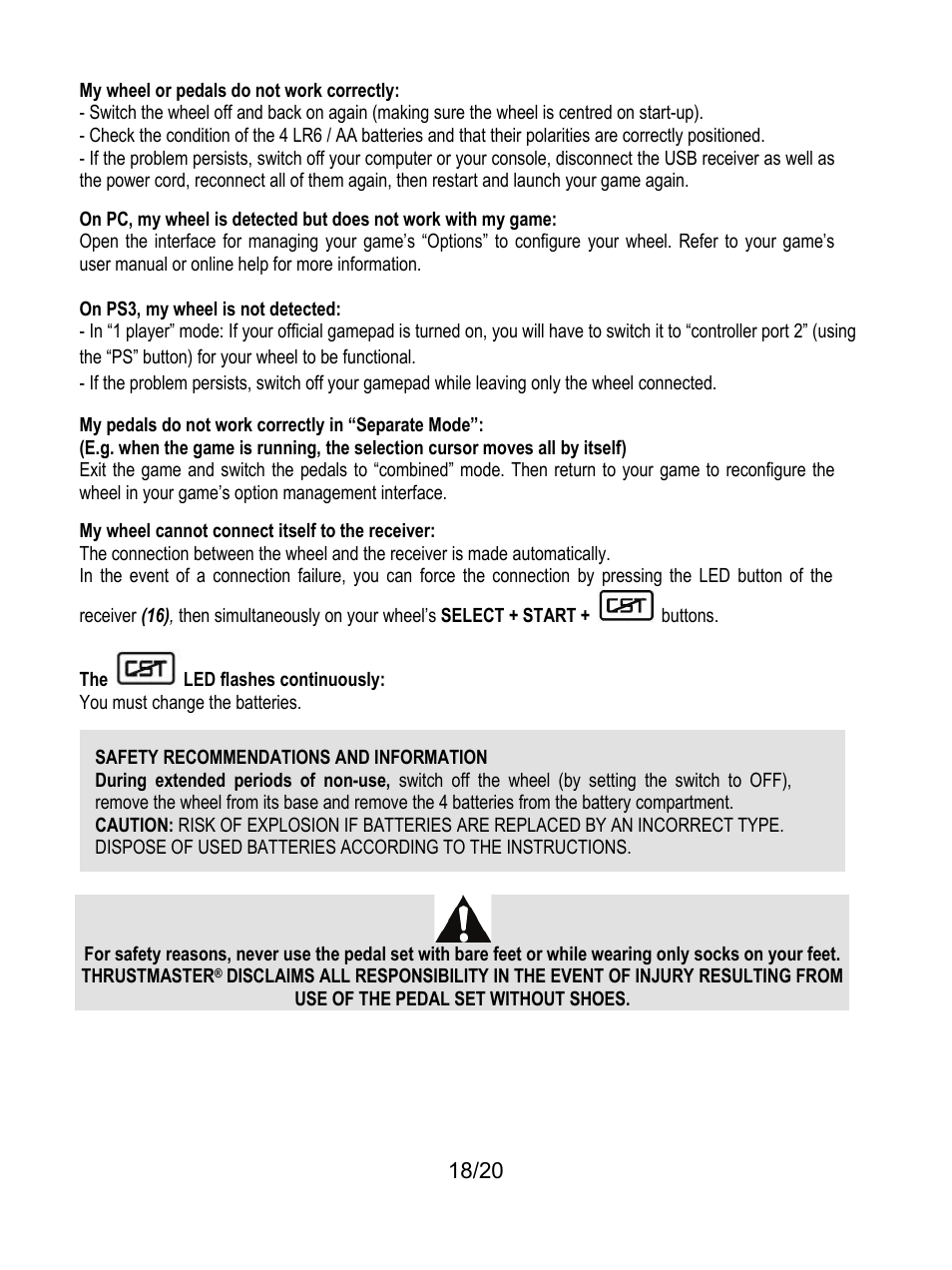 Thrustmaster Ferrari Wireless F430 Cockpit User Manual | Page 19 / 182