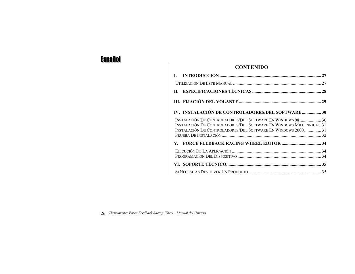 Thrustmaster Force Feedback Racing wheel User Manual | Page 2 / 12