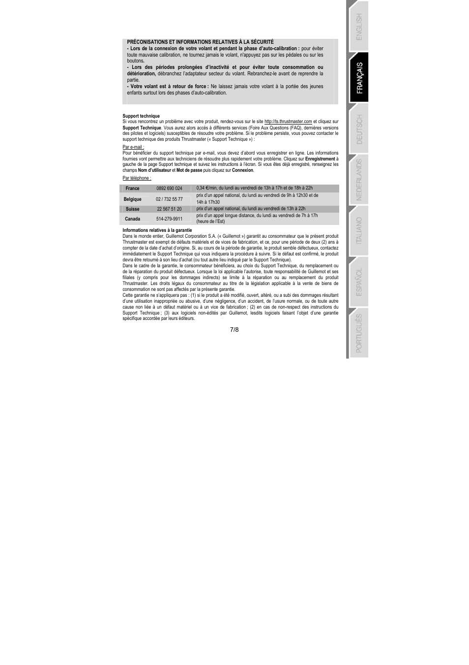 Thrustmaster GT 2-in-1 Force Feedback User Manual | Page 18 / 59