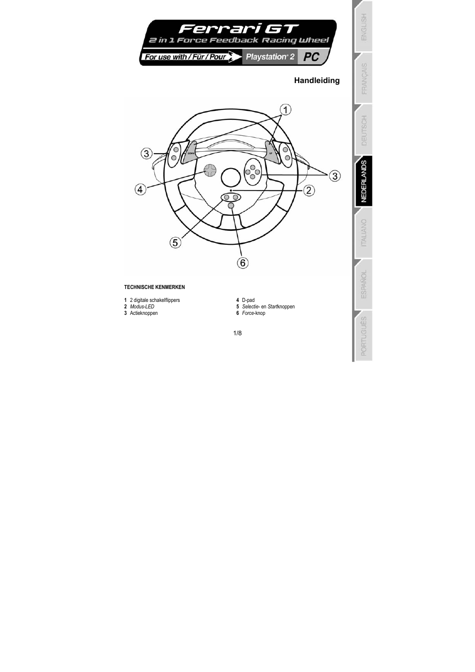 Handleiding | Thrustmaster GT 2-in-1 Force Feedback User Manual | Page 28 / 59