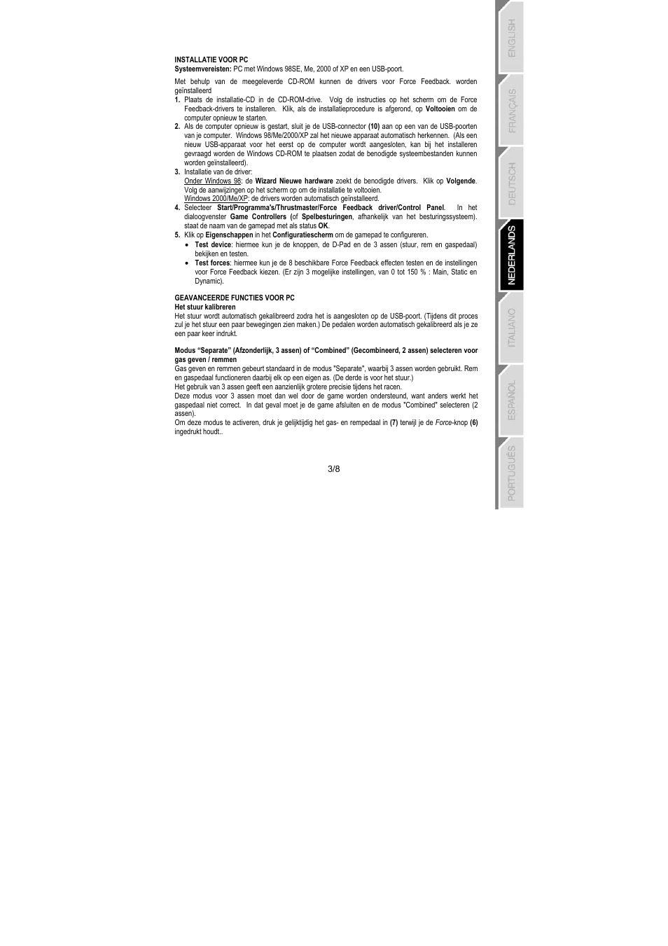 Thrustmaster GT 2-in-1 Force Feedback User Manual | Page 30 / 59
