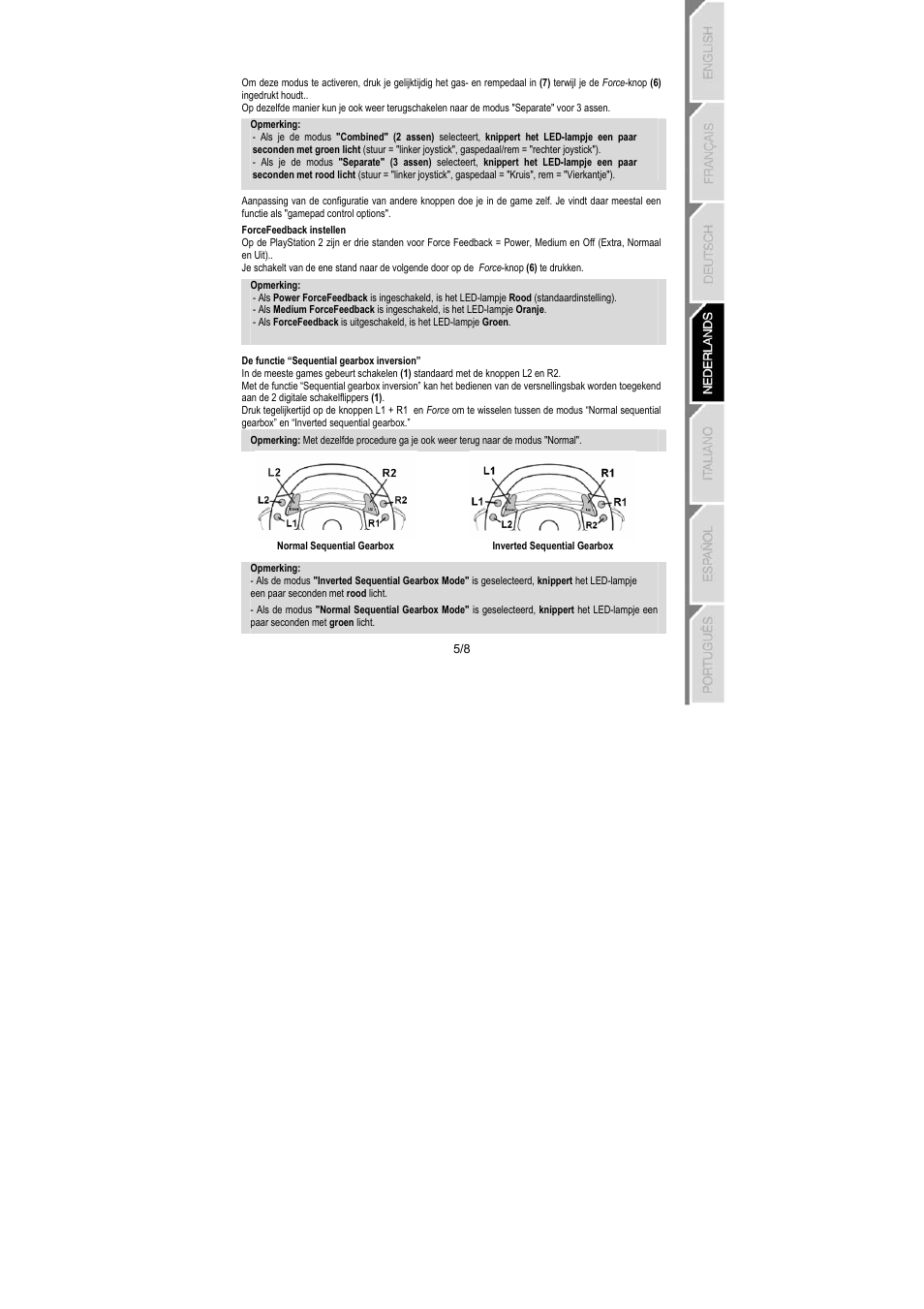 Thrustmaster GT 2-in-1 Force Feedback User Manual | Page 32 / 59