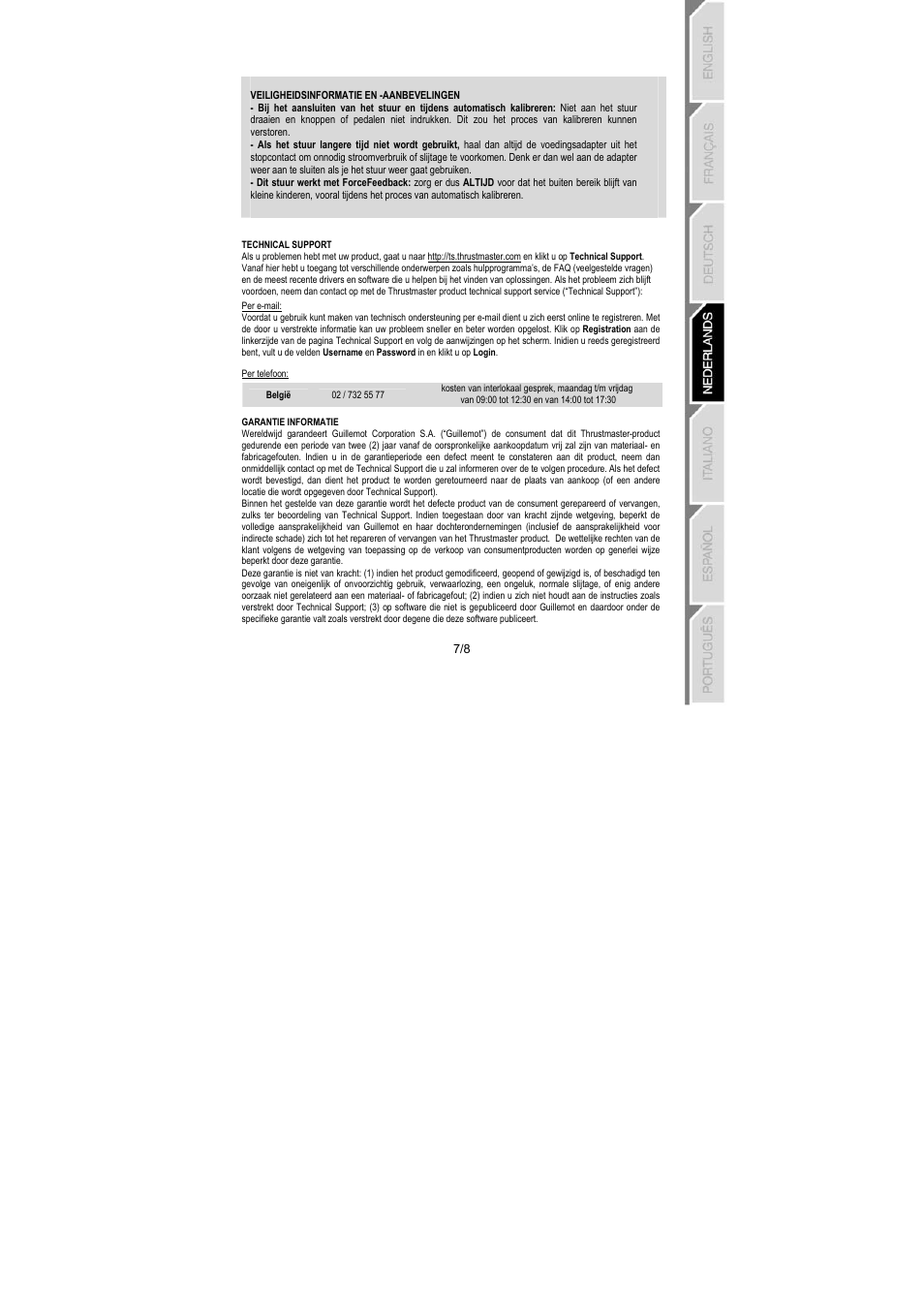 Thrustmaster GT 2-in-1 Force Feedback User Manual | Page 34 / 59