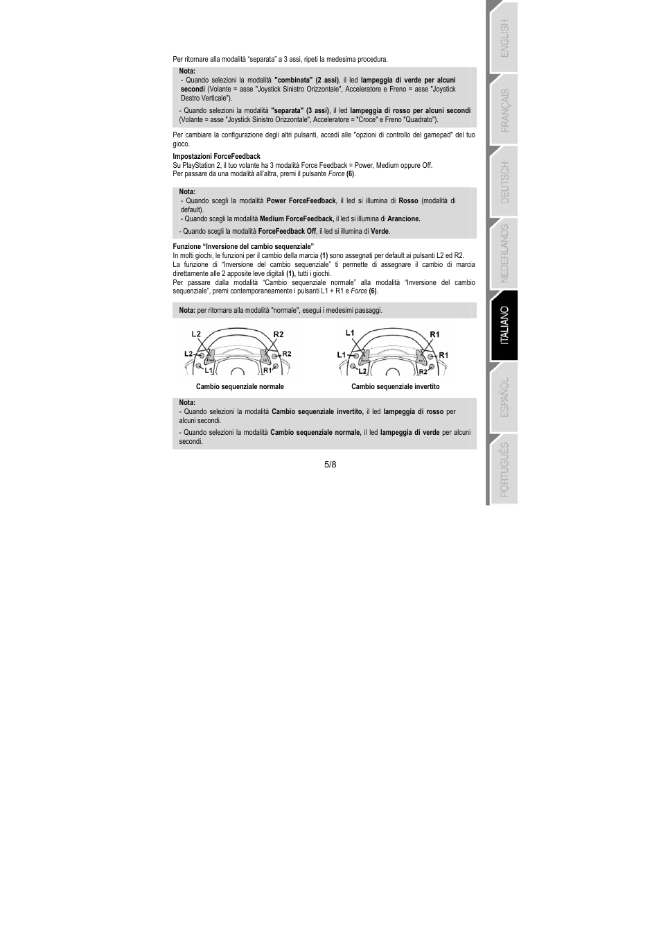 Thrustmaster GT 2-in-1 Force Feedback User Manual | Page 40 / 59