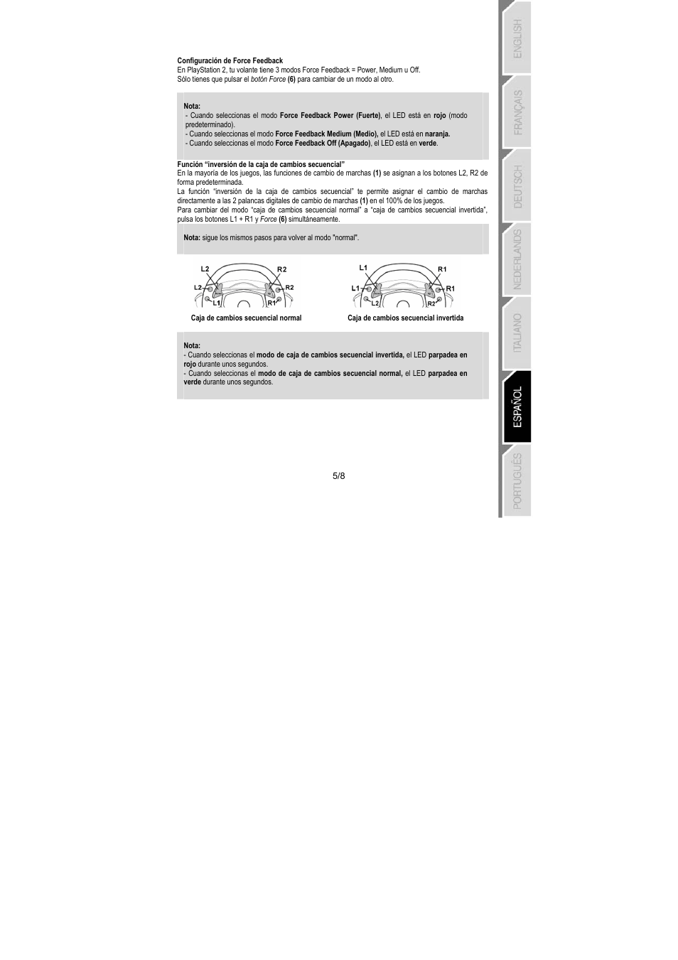 Thrustmaster GT 2-in-1 Force Feedback User Manual | Page 48 / 59